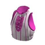 Fancy Dress Sleevless Crop Top White & Pink