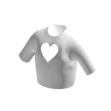 Fashionable Heart Tshirt Top in White