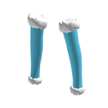 Festive Santa Fuzzy Blue Leg Warmers