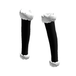 Festive Santa Fuzzy Christmas Black Leg Warmers