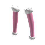 Festive Santa Fuzzy Christmas Pink Leg Warmers