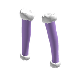 Festive Santa Fuzzy Purple Leg Warmers