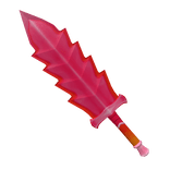 Flaming Red Jagged Dragon Sword