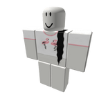 Flamingo Crop top w/ Black Extensions