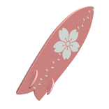 Floral Pink Surfboard