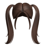 Flowy Glamorous Pigtails in Brown