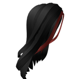 Flowy hair in black and red
