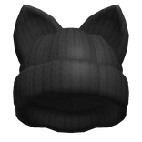 Fluffly Cat Winter Beanie [Black]
