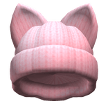 Fluffly Cat Winter Beanie [Pink]