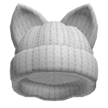 Fluffly Cat Winter Beanie [White]