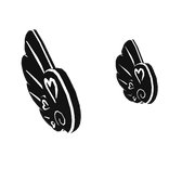 👼 Fluffy Angel Wings Crown - Black👼