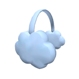 Fluffy Cloud Earmuffs Blue