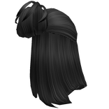 Fluffy Half Up Messy Bun (Black)