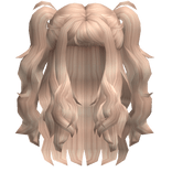 Fluffy Half Up Wavy Hair w Bangs Blonde