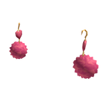 Fluffy Heart Earrings