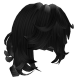 Long Soft Straight Fluffy Hair (Black) - Roblox