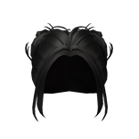 Fluffy Messy Buns in Black