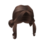 Fluffy Pigtails w Bangs in Brown