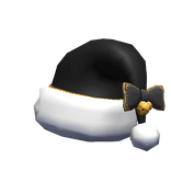 Fluffy Santa Christmas Hat Black