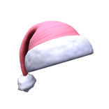 Fluffy Side Ways Santa Hat in Pink