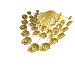 Folded Golden Peacock Tail