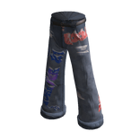 Forever21 Art Denim Graffiti Jeans Navy