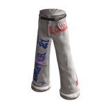 Forever21 Art Denim Graffiti Jeans White