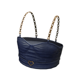 Forever21 Gold Chain Heart Denim Crop Dark Wash