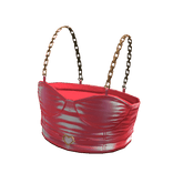 Forever21 Gold Chain Heart Metallic Crop Hot Pink