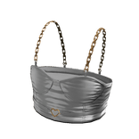 Forever21 Gold Chain Heart Metallic Crop White