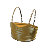 Forever21 Gold Chain Heart Metallic Crop Yellow