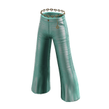 Forever21 Gold Heart Flared Metallic Jeans Mint