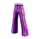 Forever21 Gold Heart Flared Metallic Jeans Purple