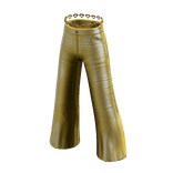 Forever21 Gold Heart Flared Metallic Jeans Yellow