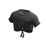  Forever21 Knotted Crop T-Shirt - Grey