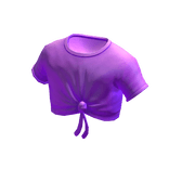  Forever21 Knotted Crop T-Shirt - Purple