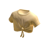  Forever21 Knotted Crop T-Shirt - Yellow