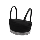 Forever21 Logo Crop Top Black