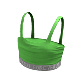 Forever21 Logo Crop Top Lime Green