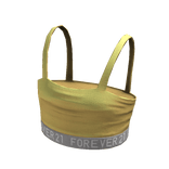 Forever21 Logo Crop Top Yellow