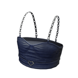 Forever21 Silver Chain Heart Denim Crop Dark Wash