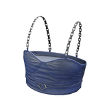 Forever21 Silver Chain Heart Denim Crop Light Wash