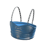 Forever21 Silver Chain Heart Metallic Crop Blue