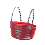 Forever21 Silver Chain Heart Metallic Crop Pink 1