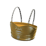 Forever21 Silver Chain Heart Metallic Crop Yellow