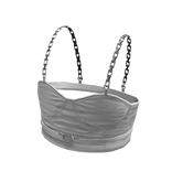 Forever21 Silver Chained Heart Crop White