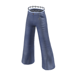 Forever21 Silver Heart Flare Denim Jean Light Wash