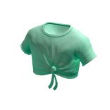 Forever21 White Graphic Crop T-Shirt MintGreen