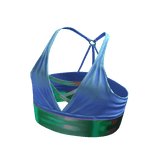 Forever 21 Cross Front Crop Blue/Green