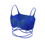 Forever 21 Self Tie Crop Cami Baby Blue